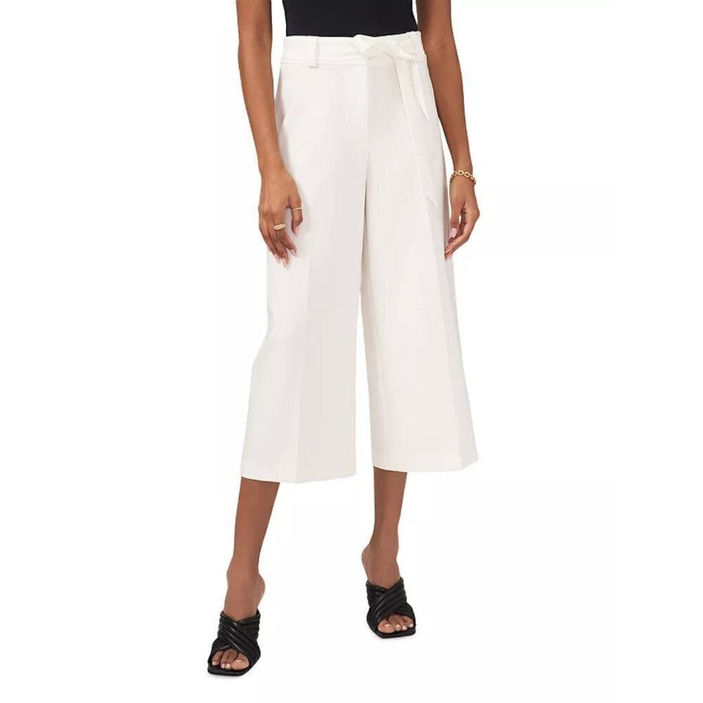 Vince Camuto Garden Romance Belted Culotte Cropped Wide Leg Pants NWT
